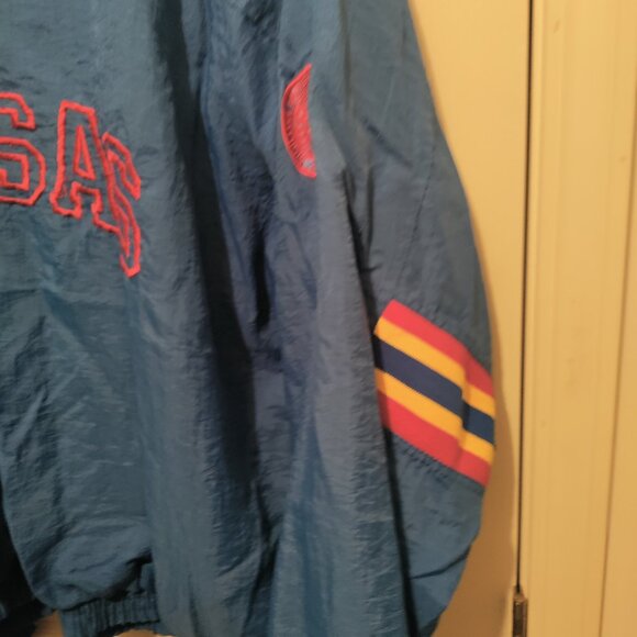 VTG Pro Player XL KU Kansas University Jayhawks Windbreaker Jacket Retro 90s - Picture 6 of 8